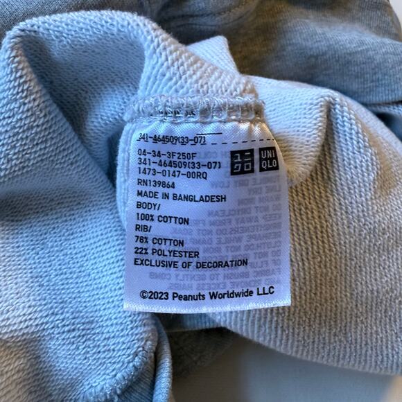 Uniqlo Peanuts Gray Sweatshirt Women's size XS - Picture 7 of 8